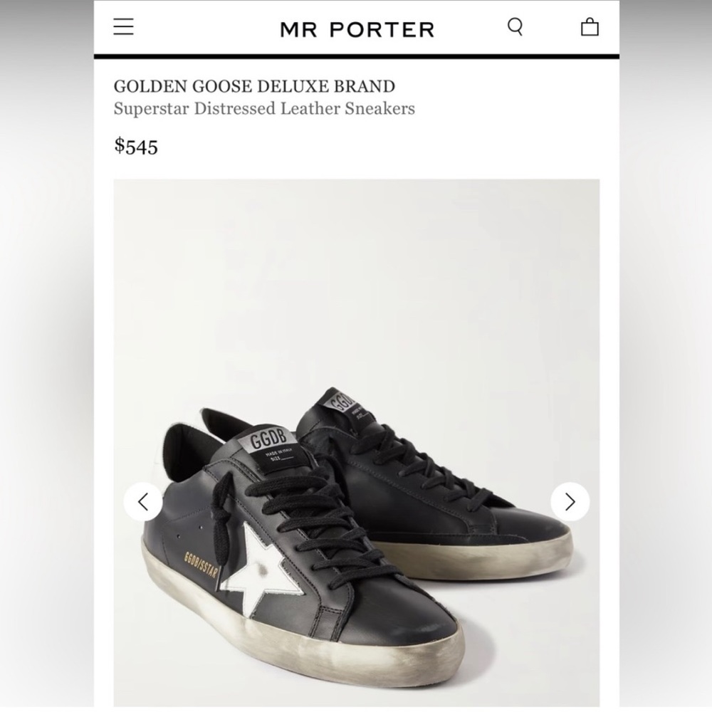 Golden Goose black leather sneakers, Unisex, men or women’s